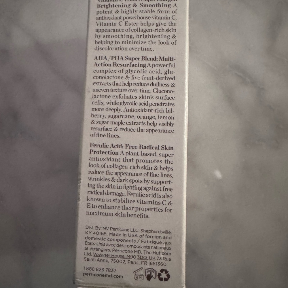 Perricone MD Vitamin C Ester Brightening & Exfoliating Peel New in Box $75 - Picture 4 of 5